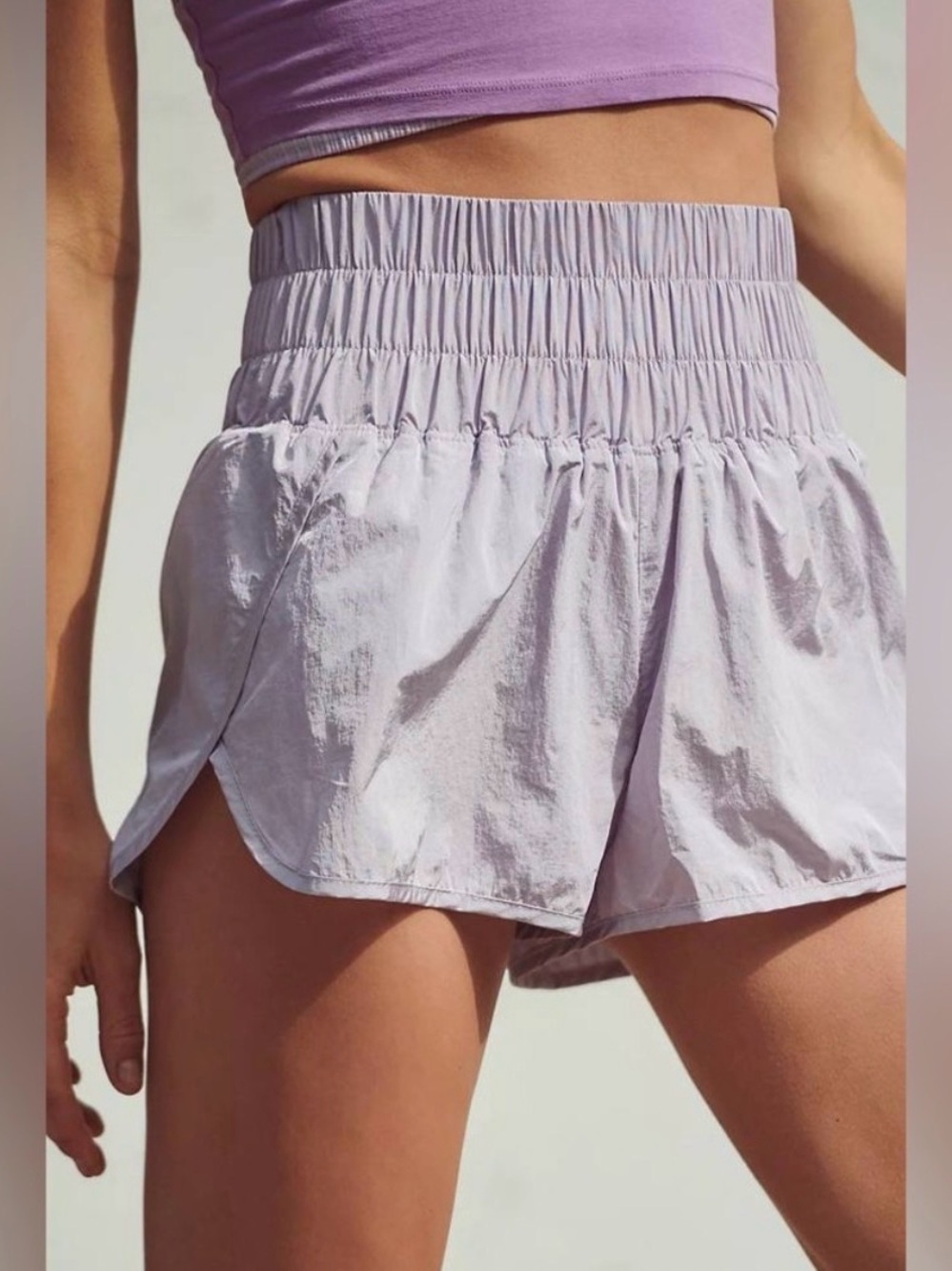 Free People FP movement lavender running shorts